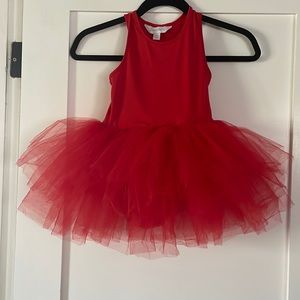 Girls red tutu dress